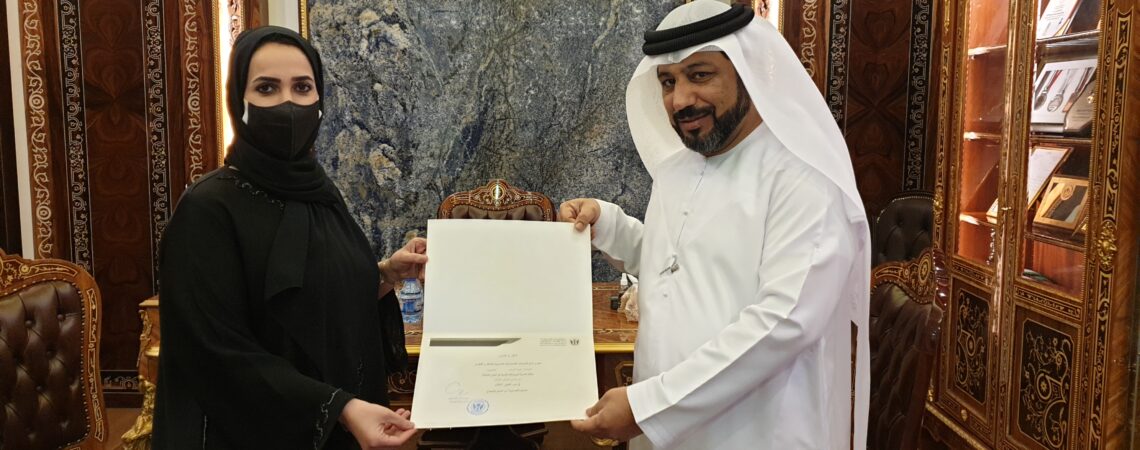 Honoring Al Shaab Village for sponsoring the international day of elderly people 2021