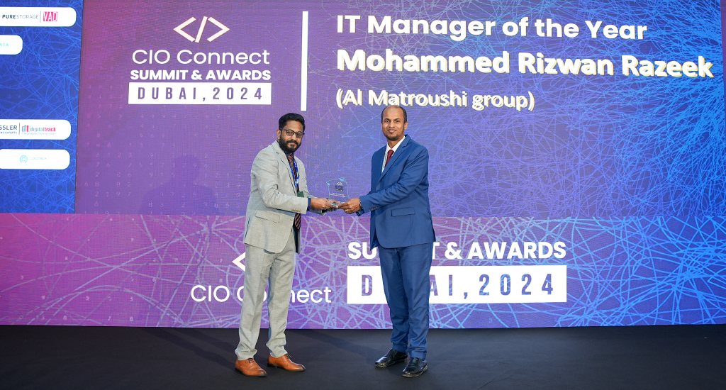 Our Head of IT Mohammed Rizwan Razeek Awarded ‘IT Manager of the Year’ at CIO CONNECT Dubai 2024!